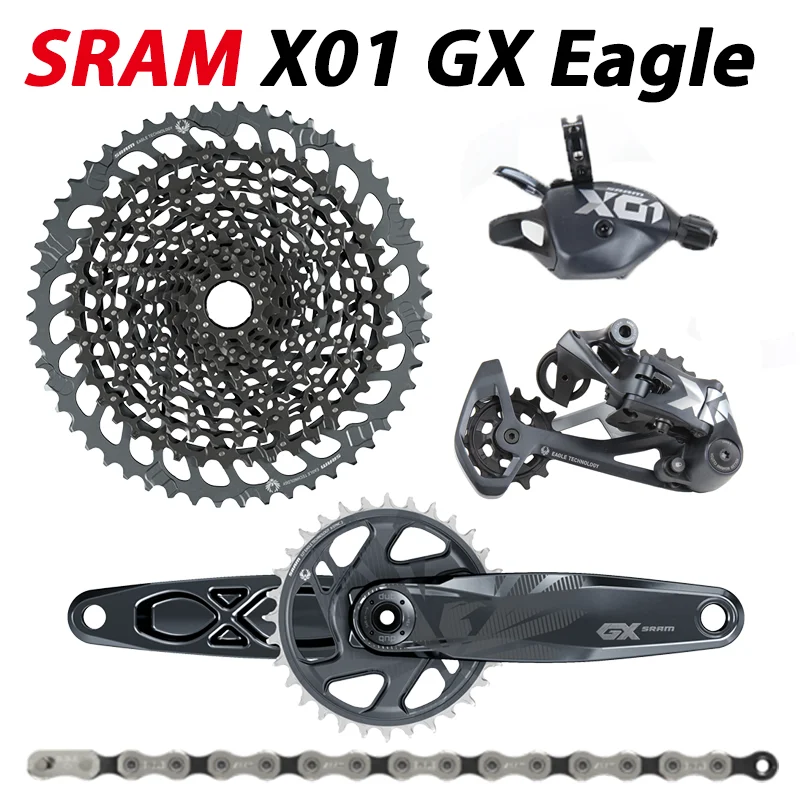 

SRAM GX X01 XO1 EAGLE 1x12 12 Speed Groupset Dub Kit 32T 34T Trigger Shifter Rear Derailleur 10-52T Cassette Chain Crankset