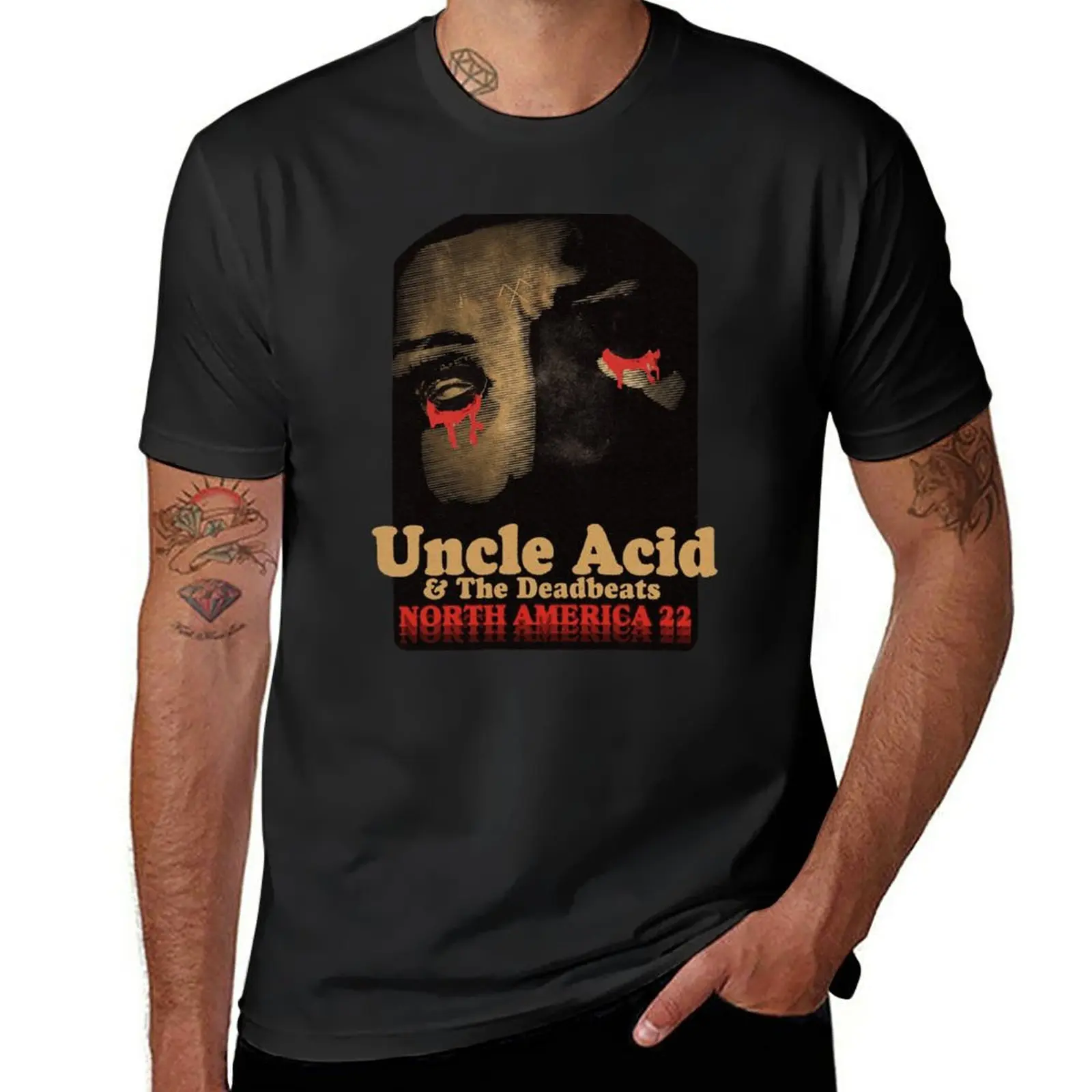 

New Uncle Acid and the deadbeats North America 22 tour T-Shirt summer top custom t shirts fruit of the loom mens t shirts