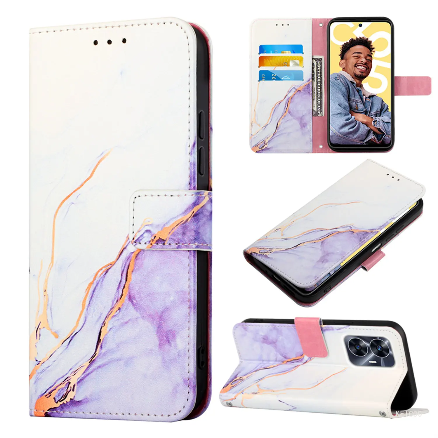

Leather Protective Shell For OPPO A1 Realme C55 GT Neo 5 3 Find X6 Pro 5G RMX3710 RMX3706 RMX3709 Wallet Magnetic Flip Cover