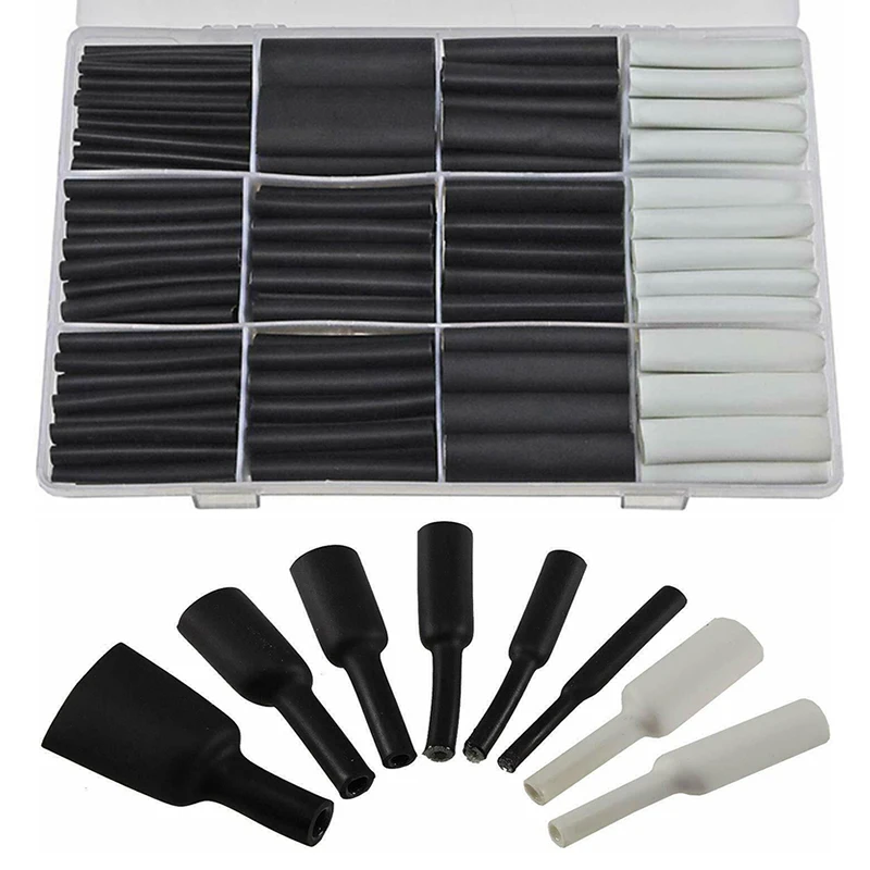300 Pcs Durable 3:1 Black White Wall Adhesive Heat Shrink Tubing Assortment Electronic Kit Wrap Wire Cable Heat Shrink Tube Home
300 Pcs Durable 3:1 Black White Wall Adhesive Heat Shrink Tubing Assortment Electronic Kit Wrap Wire Cable Heat Shrink Tube Home