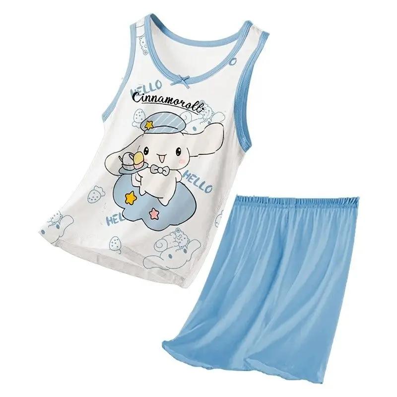 2024 Children New Pajamas Sanrioed Kawaii Anime Kuromi My Melody Cinnamoroll Summer Thin Girl Vest Home Wear Set Gift for Kids
2024 Children New Pajamas Sanrioed Kawaii Anime Kuromi My Melody Cinnamoroll Summer Thin Girl Vest Home Wear Set Gift for Kids