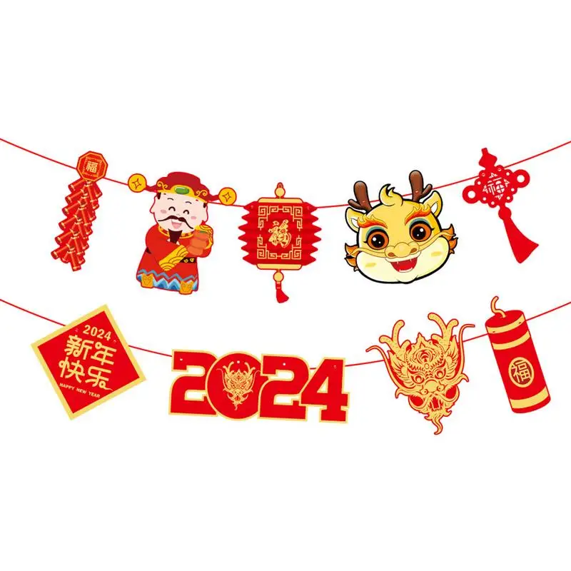 Chinese New Year Banner 2024 Spring Festival Hanging Banner New Year Flags Chinese Dragon Pendants for Home decor Party Supplies
Chinese New Year Banner 2024 Spring Festival Hanging Banner New Year Flags Chinese Dragon Pendants for Home decor Party Supplies