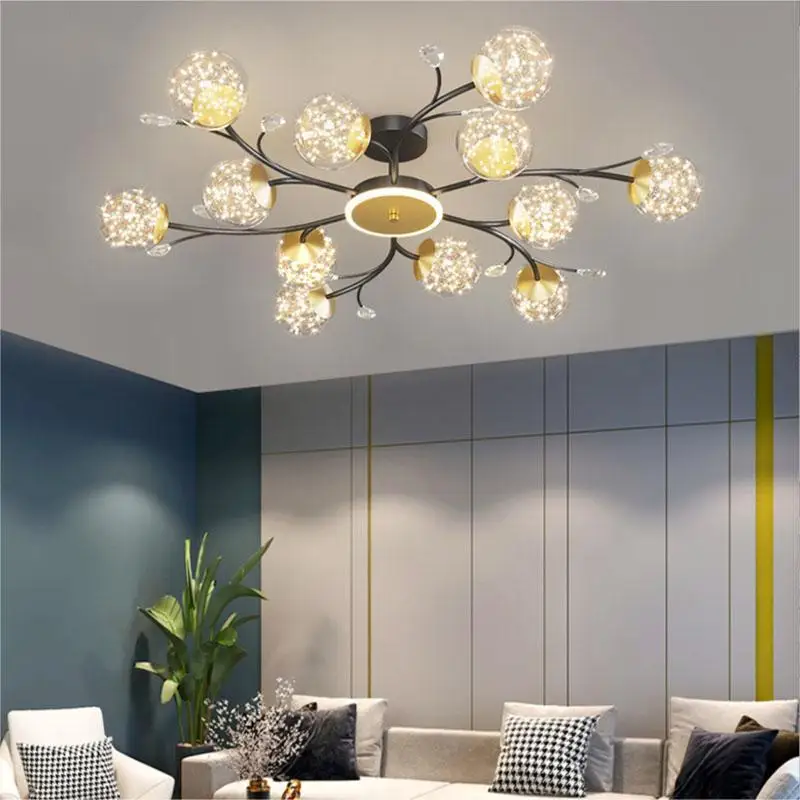 Modern Bedroom LED Ceiling Light Living Room Branch Lighting Pendant Light Hotel Decorative Glass Ball Ceiling Pendant Lamps
Modern Bedroom LED Ceiling Light Living Room Branch Lighting Pendant Light Hotel Decorative Glass Ball Ceiling Pendant Lamps