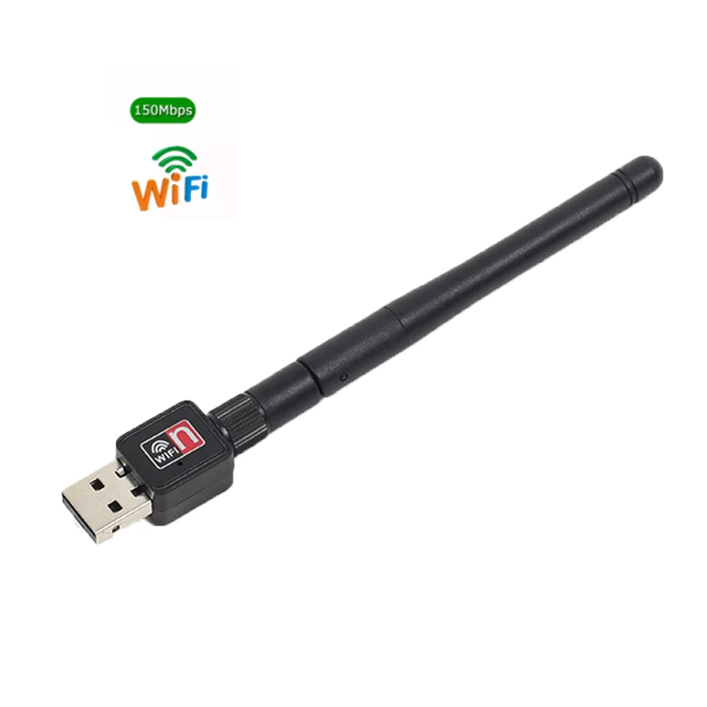 

150Mbps USB WIFI Adapter 2.4GHz Portable USB Dongle Wifi Receiver Wireless Network Card USB2.0 Wi-Fi High Speed Antenna for Desk