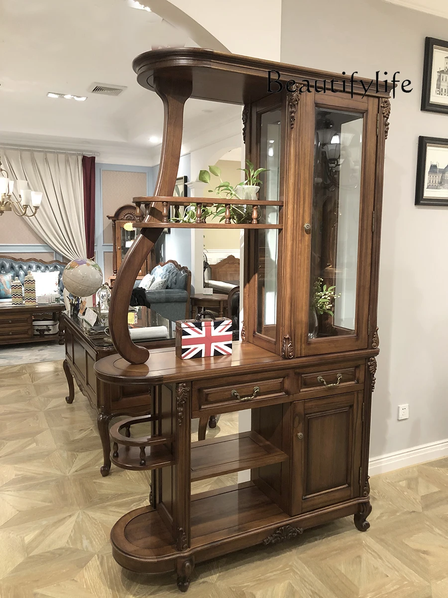 American Solid Wood Entrance Cabinet Black Walnut Porch Cabinet Entrance Foyer Hallway Log Furniture
American Solid Wood Entrance Cabinet Black Walnut Porch Cabinet Entrance Foyer Hallway Log Furniture