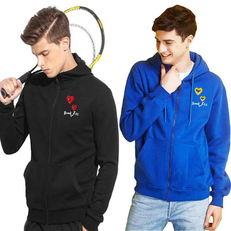 Break Egg Hoodie Men Women Double Big Small Cartoon Heart Embroidery Letter Print Cotton Fleece Autumn Zipper Pocket Loose Sweat 
Break Egg Hoodie Men Women Double Big Small Cartoon Heart Embroidery Letter Print Cotton Fleece Autumn Zipper Pocket Loose Sweat