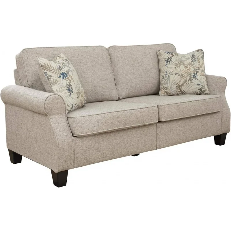 

Дизайнерский современный диван Ashley Alessio с 2 декоративными подушками, бежевый цвет