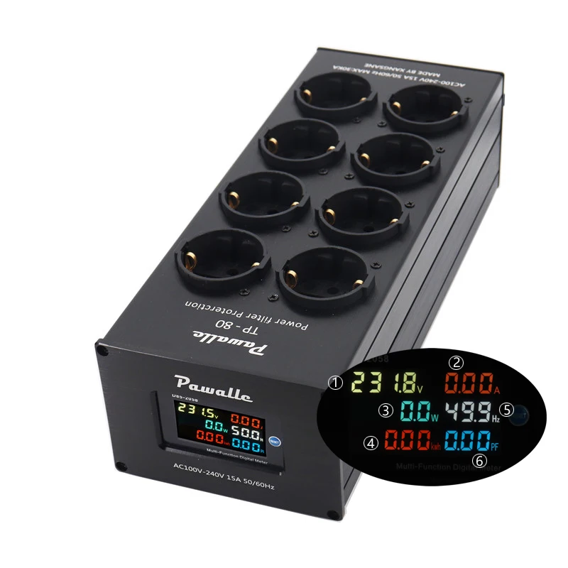 PAWALLE TP80 8-Bit Amplifier DAC Power Purifier EU Socket Duplex 2-stage Filtering Noise Reduction Overload Protection Voltage
PAWALLE TP80 8-Bit Amplifier DAC Power Purifier EU Socket Duplex 2-stage Filtering Noise Reduction Overload Protection Voltage