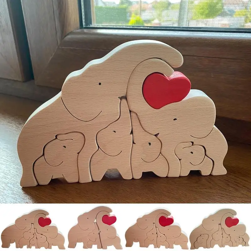 DIY Engraving Custom Wooden Puzzle Personalise Customized Elephant shape Family Name Desktop Decoration Gift for Home Decoration 
DIY Engraving Custom Wooden Puzzle Personalise Customized Elephant shape Family Name Desktop Decoration Gift for Home Decoration