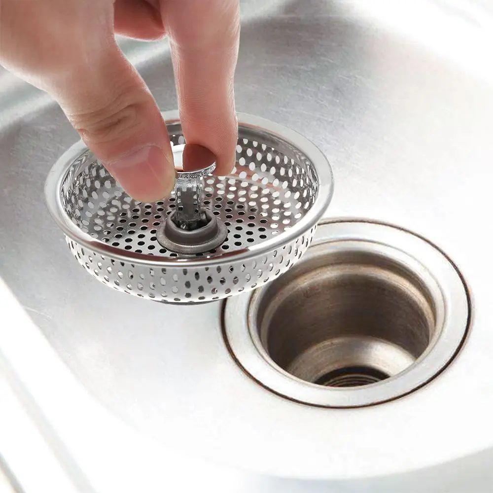 1Pc Stainless Steel Sink Strainer Practical Plug Filter Basket Bathroom Hair Filter Stopper Durable Waste Drainer Kitchen Tools
1Pc Stainless Steel Sink Strainer Practical Plug Filter Basket Bathroom Hair Filter Stopper Durable Waste Drainer Kitchen Tools