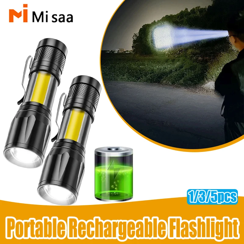 

Portable Rechargeable Zoom Led Flashlight Q5 Torch Lamp Lantern 2000Lumen Adjustable Penlight Waterproof Mini Led Flashlights