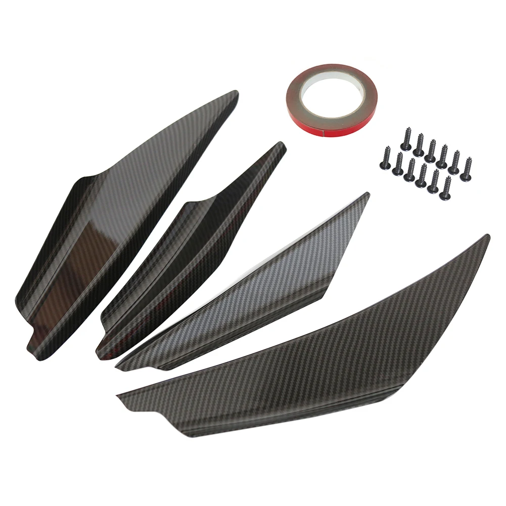 4Pcs Universal Car Spoiler Canard 3D Carbon Fiber ABS Front Bumper Lip Splitter Scratch Protector Car Decor Exterior Accessories
4Pcs Universal Car Spoiler Canard 3D Carbon Fiber ABS Front Bumper Lip Splitter Scratch Protector Car Decor Exterior Accessories