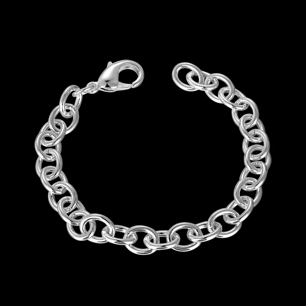 Hot 925 Sterling Silver fine classic chain Bracelets for women men high quality Wedding party Christmas Gifts Fashion Jewelry
Hot 925 Sterling Silver fine classic chain Bracelets for women men high quality Wedding party Christmas Gifts Fashion Jewelry