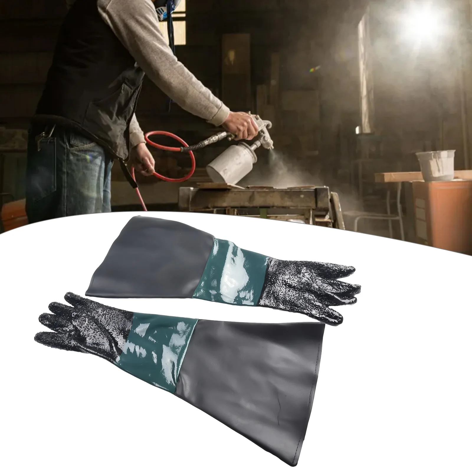 Gloves Sandblasting Gloves 2pcs 60*30cm Accessories Comfortable Green Stitching Black PVC + Cotton Parts Brand New
Gloves Sandblasting Gloves 2pcs 60*30cm Accessories Comfortable Green Stitching Black PVC + Cotton Parts Brand New