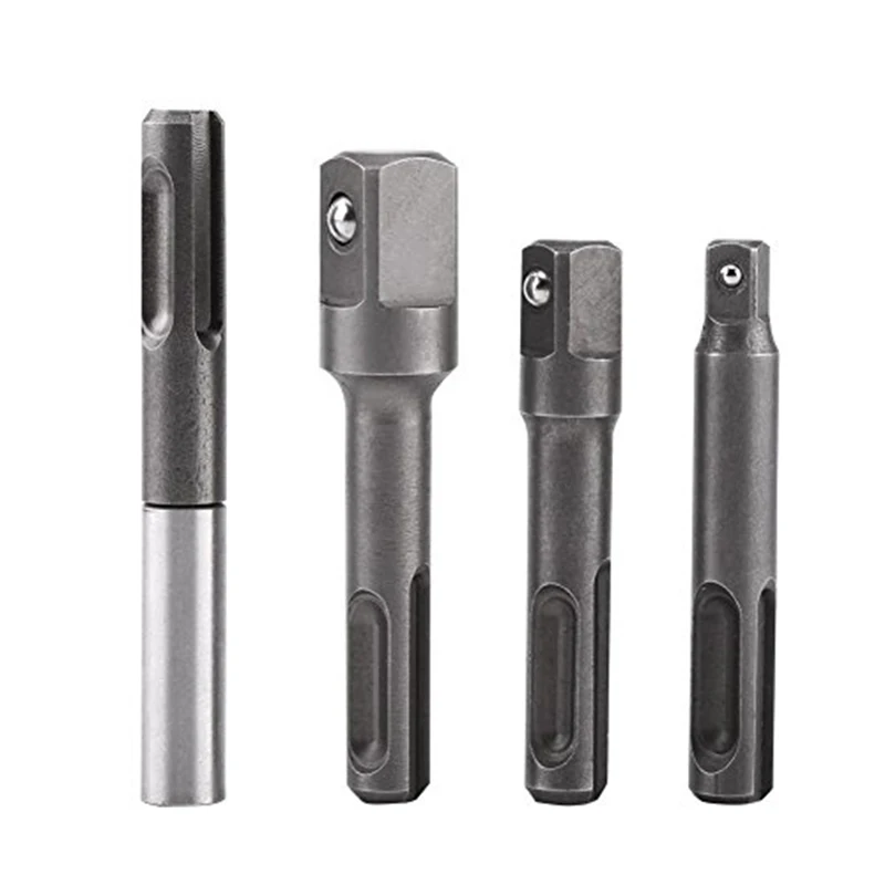 

SDS Plus Socket Driver Drills Set Drill Bit Adaptor 1/4" 3/8" 1/2" Chrome Vanadium Steel Socket Adapter Power Drill Extense Tool