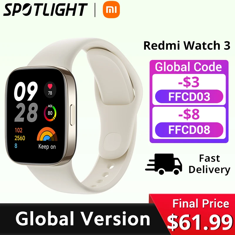 

[World Premiere] Redmi Watch 3 Global Version Bluetooth Phone Call Smart Watch 1.75" AMOLED Up to 12 days of battery life 5ATM