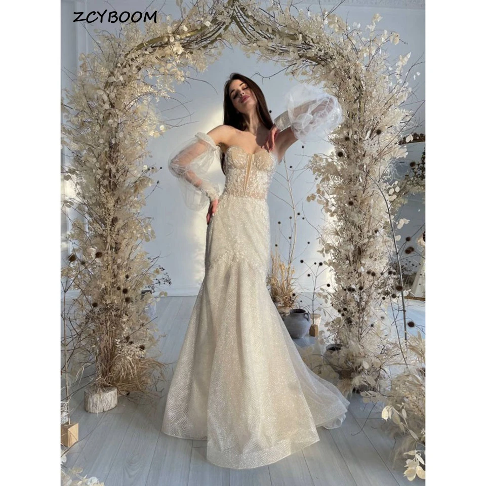 Luxury Sweetheart Appliques Beaded Wedding Dresses 2023 Mermaid Floor Length Sweep Train Sequin Zipper Custom Made Bridal Gown
Luxury Sweetheart Appliques Beaded Wedding Dresses 2023 Mermaid Floor Length Sweep Train Sequin Zipper Custom Made Bridal Gown
