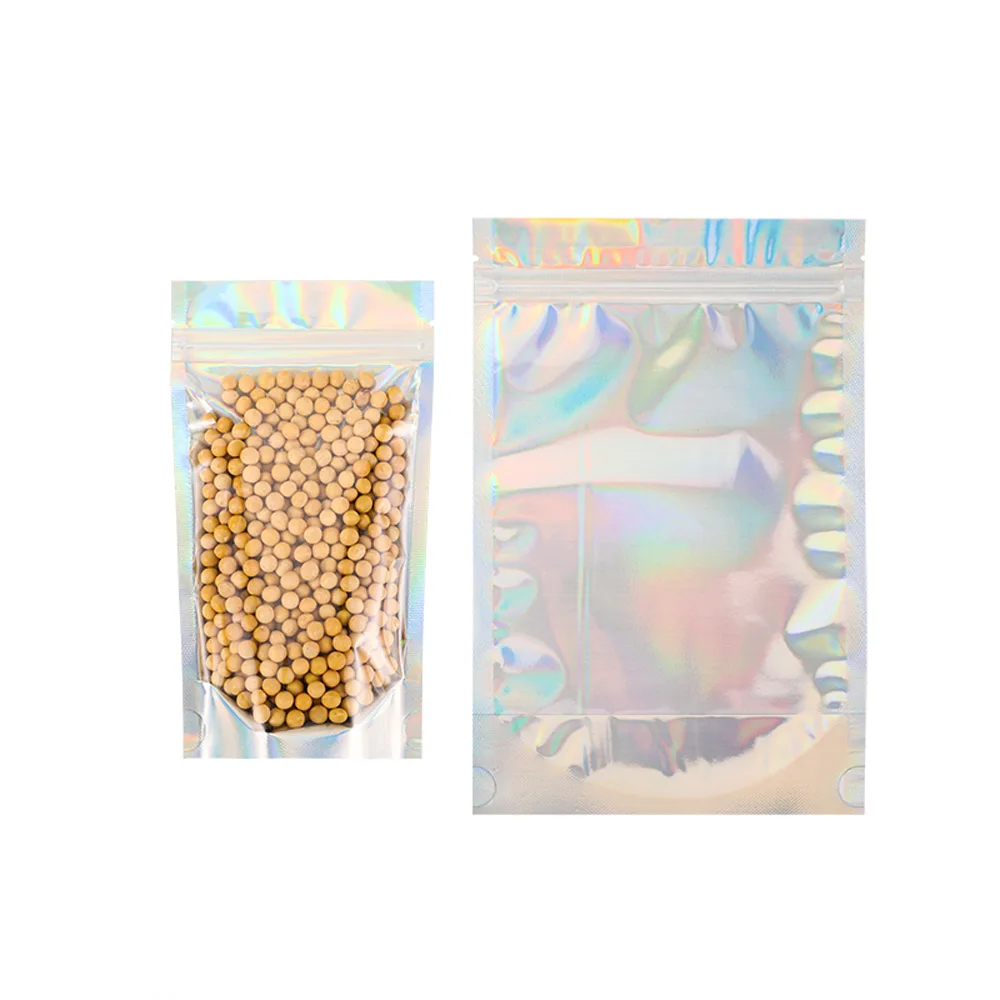100pcs Laser Standing Up Aluminum Foil Ziplock Bags with Clear Front - Surface Shinning Zipper Self Sealing Food Grade Packaging
100pcs Laser Standing Up Aluminum Foil Ziplock Bags with Clear Front - Surface Shinning Zipper Self Sealing Food Grade Packaging