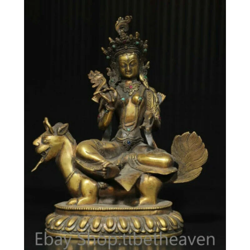 9,6 ”старые тибетские медные драгоценные камни буддизм гуанин статуя богини седла
9,6 ”старые тибетские медные драгоценные камни буддизм гуанин статуя богини седла