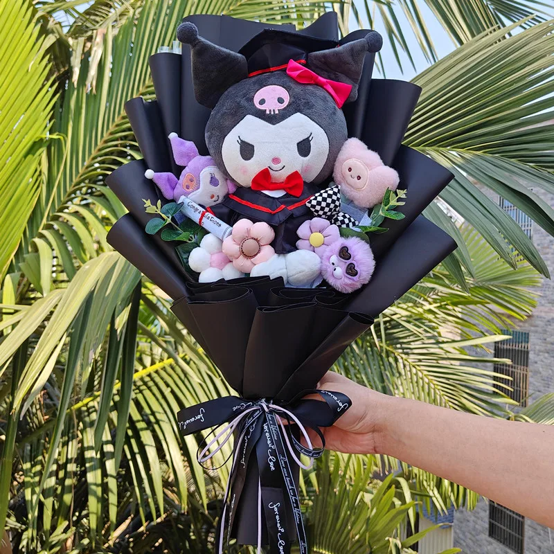 Cartoon My Melody Kuromi Cinnamoroll With Graduation Hats Handmade Sanrio Bouquet Anime Valentine's Day Graduation Girls Gift
Cartoon My Melody Kuromi Cinnamoroll With Graduation Hats Handmade Sanrio Bouquet Anime Valentine's Day Graduation Girls Gift
