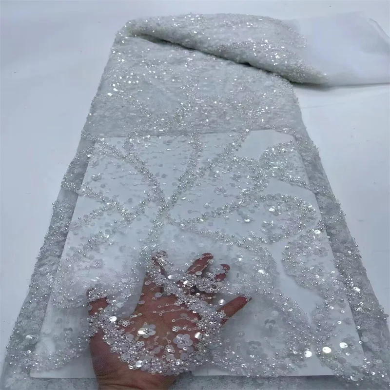 African Sequins Lace Fabric 2024 5 Yards High Quality French Nigerian 3D Flower Lace Fabric For Sewing Dress Wedding Party
African Sequins Lace Fabric 2024 5 Yards High Quality French Nigerian 3D Flower Lace Fabric For Sewing Dress Wedding Party