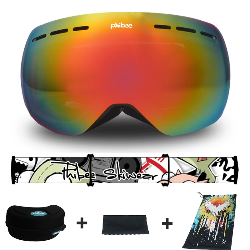 

New Ski Goggles Double Layers Anti-Fog Snow Snowboard Glasses Snowmobile Eyewear Outdoor Sport Mountaineering Ski Googles