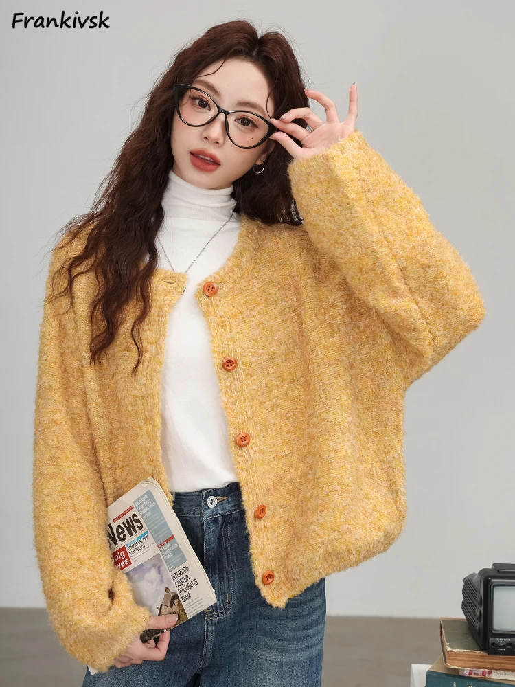 

Cardigan Women Slouchy Hotsweet Korean Preppy Style Advanced Sweaters All-match High Street Aesthetic Ladies Knitwear Autumn New
