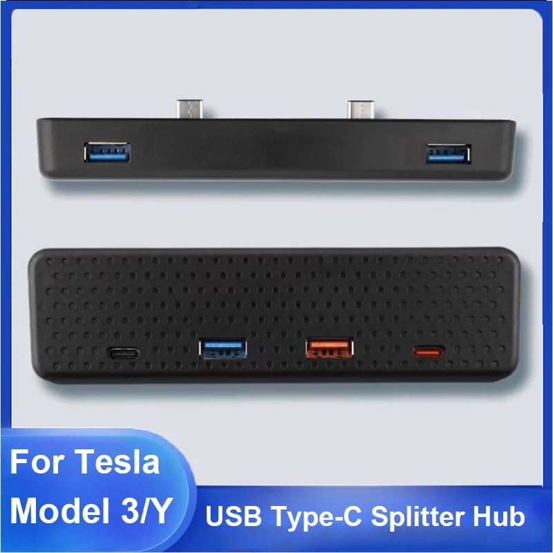 

USB-разветвитель для Tesla 6 в 1 порт зарядная док-станция модель 3 модель Y Удлинительный кабель для быстрой зарядки 2021-2022