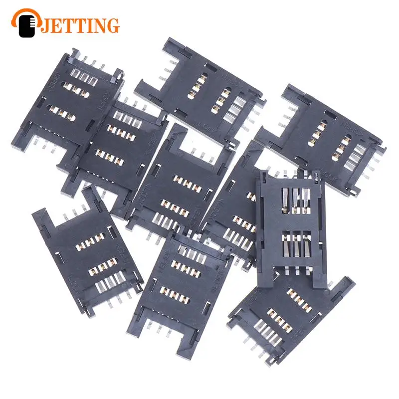 10Pcs/Lot SIM Card holder 6P SMT SMD 6 Pin Card Socket/6Pin Slot/Seats/Holder connector for Phone Wholesale
10Pcs/Lot SIM Card holder 6P SMT SMD 6 Pin Card Socket/6Pin Slot/Seats/Holder connector for Phone Wholesale