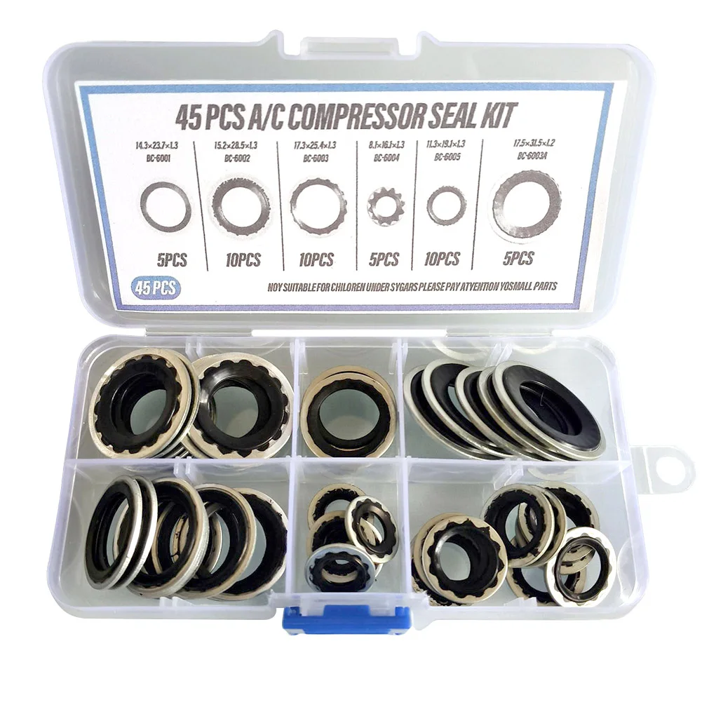Automotive Air Conditioning System Compressor Gasket Seal Storage Case Detailed Package Package Content Part Name
Automotive Air Conditioning System Compressor Gasket Seal Storage Case Detailed Package Package Content Part Name