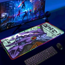 Gaming RGB Mouse Pad Evangelion Backlight Mat Gamer Accessories Computer Mousepad Non-Slip Rubber Keyboard Desk Mat For CS GO
Gaming RGB Mouse Pad Evangelion Backlight Mat Gamer Accessories Computer Mousepad Non-Slip Rubber Keyboard Desk Mat For CS GO