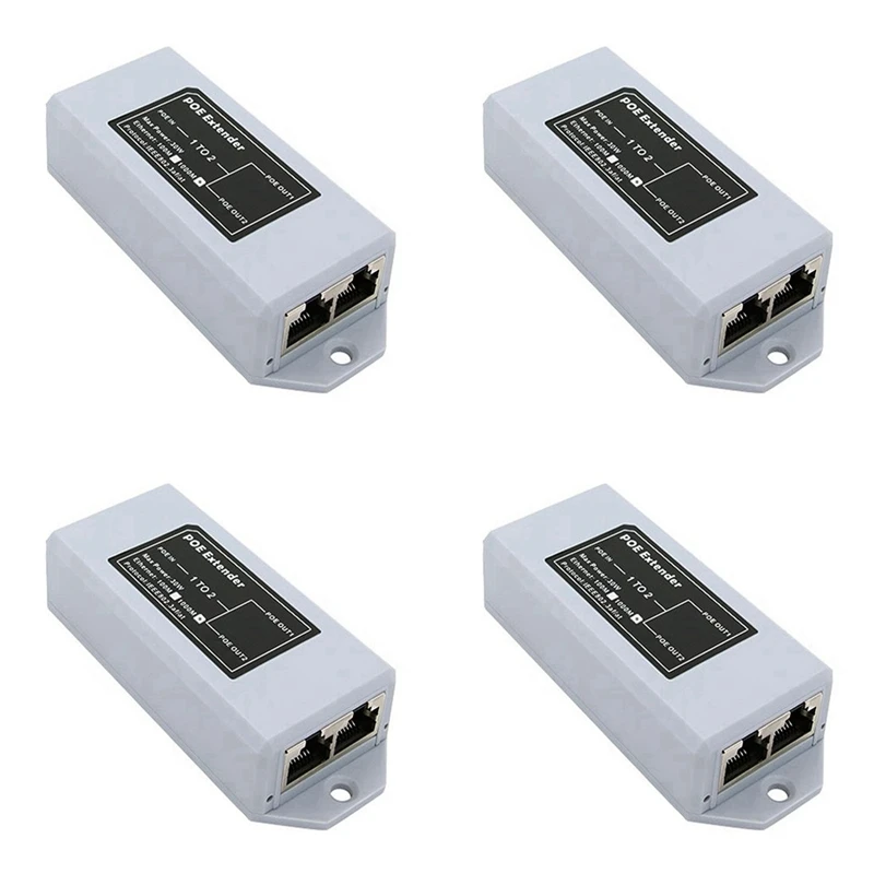 4X 1 To 2 Port POE Extender 100Mbps IEEE 802.3Af/At Standard 48V For NVR IP Camera POE Extend 100 Meter For POE Range
4X 1 To 2 Port POE Extender 100Mbps IEEE 802.3Af/At Standard 48V For NVR IP Camera POE Extend 100 Meter For POE Range