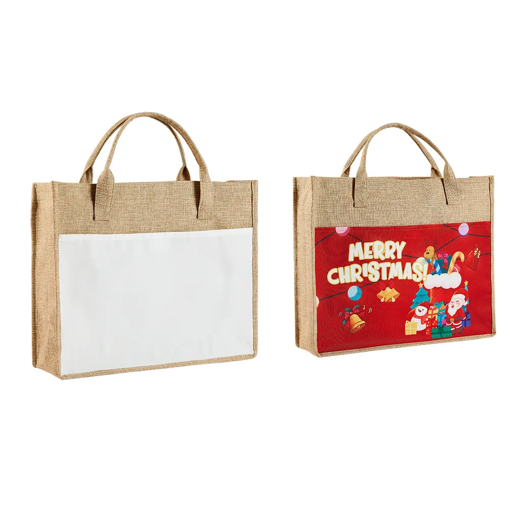 Sublimation Canvas Cotton Tote Shopping Bag Blank Heat Press Printable Custom Tote Bag For Holiday Xmas DIY Decoration
Sublimation Canvas Cotton Tote Shopping Bag Blank Heat Press Printable Custom Tote Bag For Holiday Xmas DIY Decoration