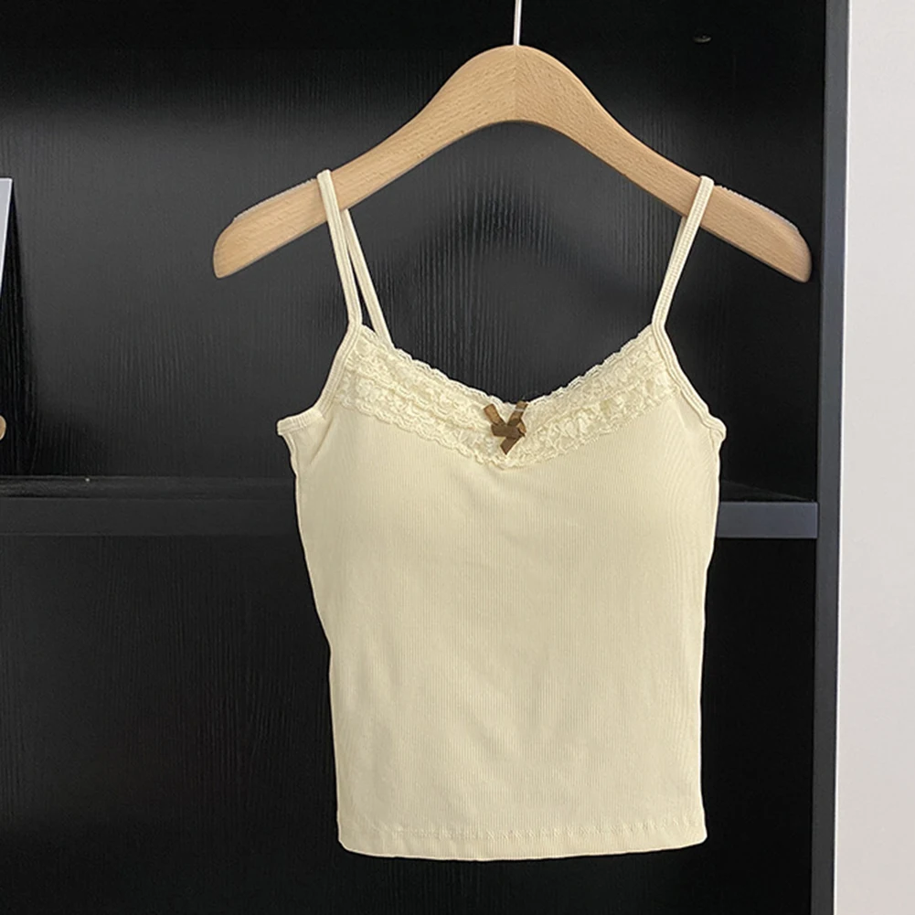 Summer Top Women Tank Minimalist Padded Sexy Skin-friendly Sleeveless Slim Basic Bow Camisole Crop Casual Elegant
Summer Top Women Tank Minimalist Padded Sexy Skin-friendly Sleeveless Slim Basic Bow Camisole Crop Casual Elegant