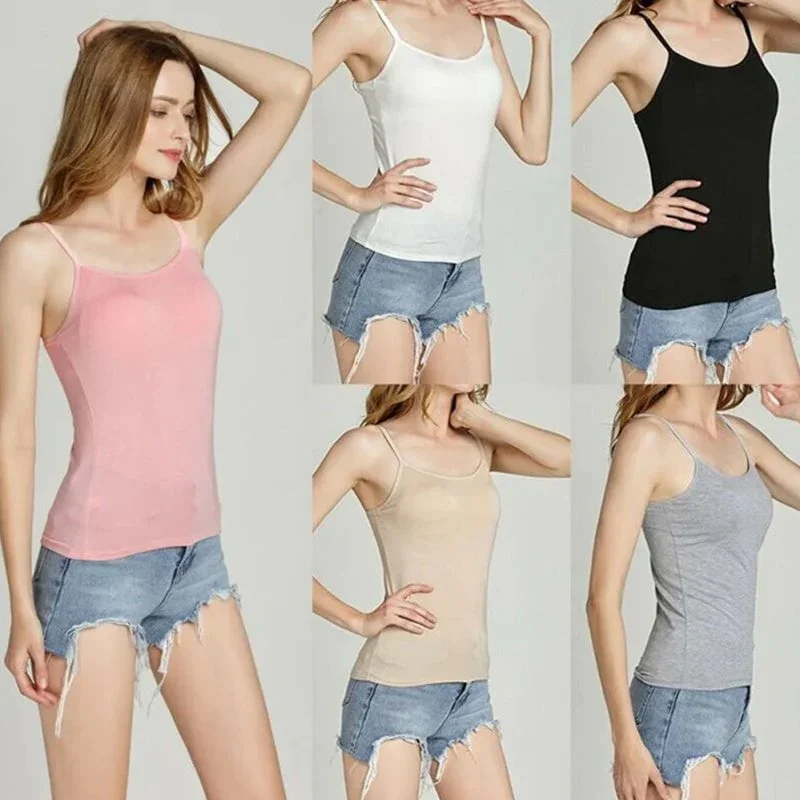 Stretch Cotton Camisole Built-in Bra Women Padded Soft Casual Bra Tank Top Vest Female Camisole Adjustable
Stretch Cotton Camisole Built-in Bra Women Padded Soft Casual Bra Tank Top Vest Female Camisole Adjustable