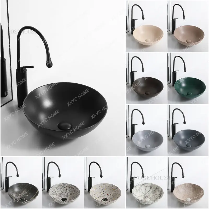 Bathroom Sinks Dark Green Black Wash Basin Countertop Basin Household Creative Washbasin Balcony Single Basin
Bathroom Sinks Dark Green Black Wash Basin Countertop Basin Household Creative Washbasin Balcony Single Basin