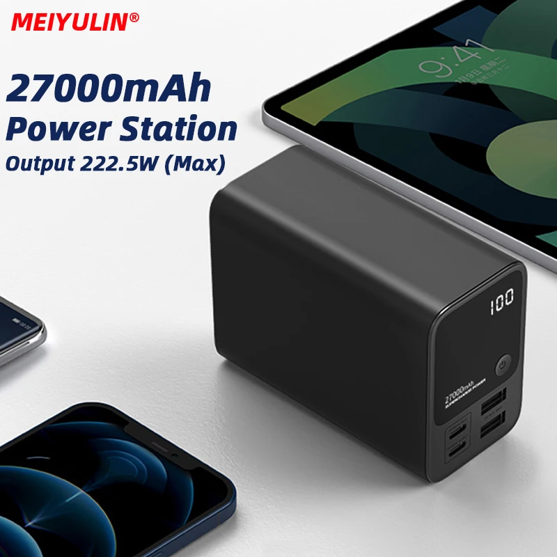 27000mAh Large Capacity Portable Power Bank Station USB C PD 222.5W Fast Charging External Battery For iPhone 14 Samsung Laptop
27000mAh Large Capacity Portable Power Bank Station USB C PD 222.5W Fast Charging External Battery For iPhone 14 Samsung Laptop