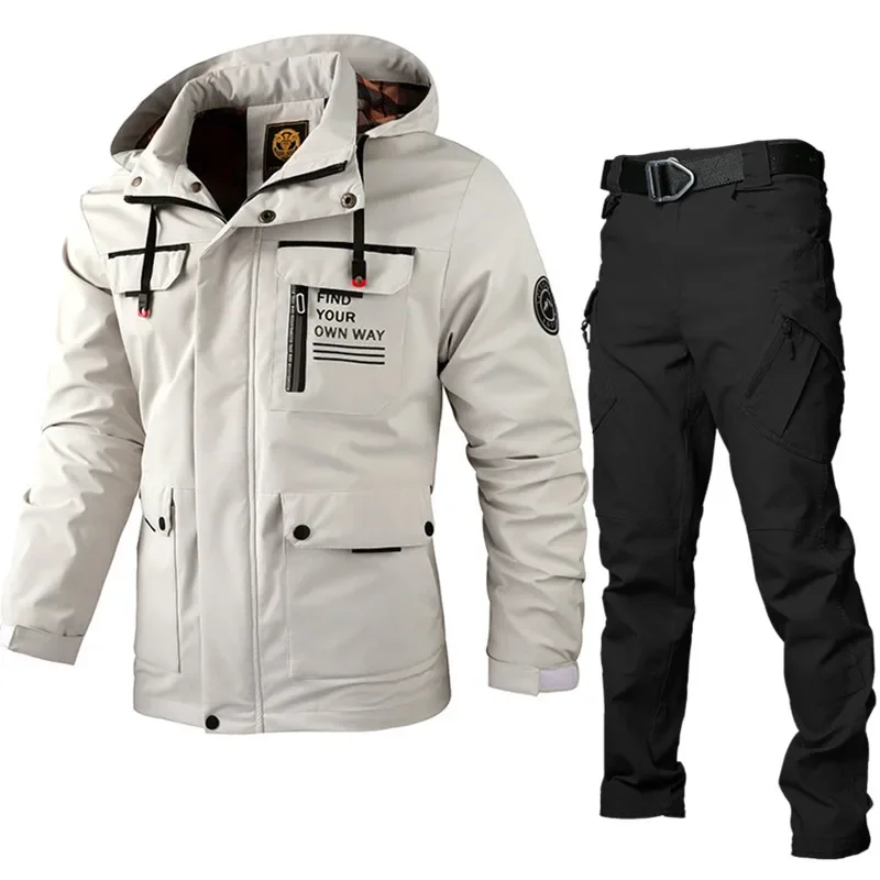Fashion Men's Camping Windbreaker Suits Hooded Jacket Man Waterproof Outdoor Soft Shell Autumn Hiking Coat Clothing
Fashion Men's Camping Windbreaker Suits Hooded Jacket Man Waterproof Outdoor Soft Shell Autumn Hiking Coat Clothing