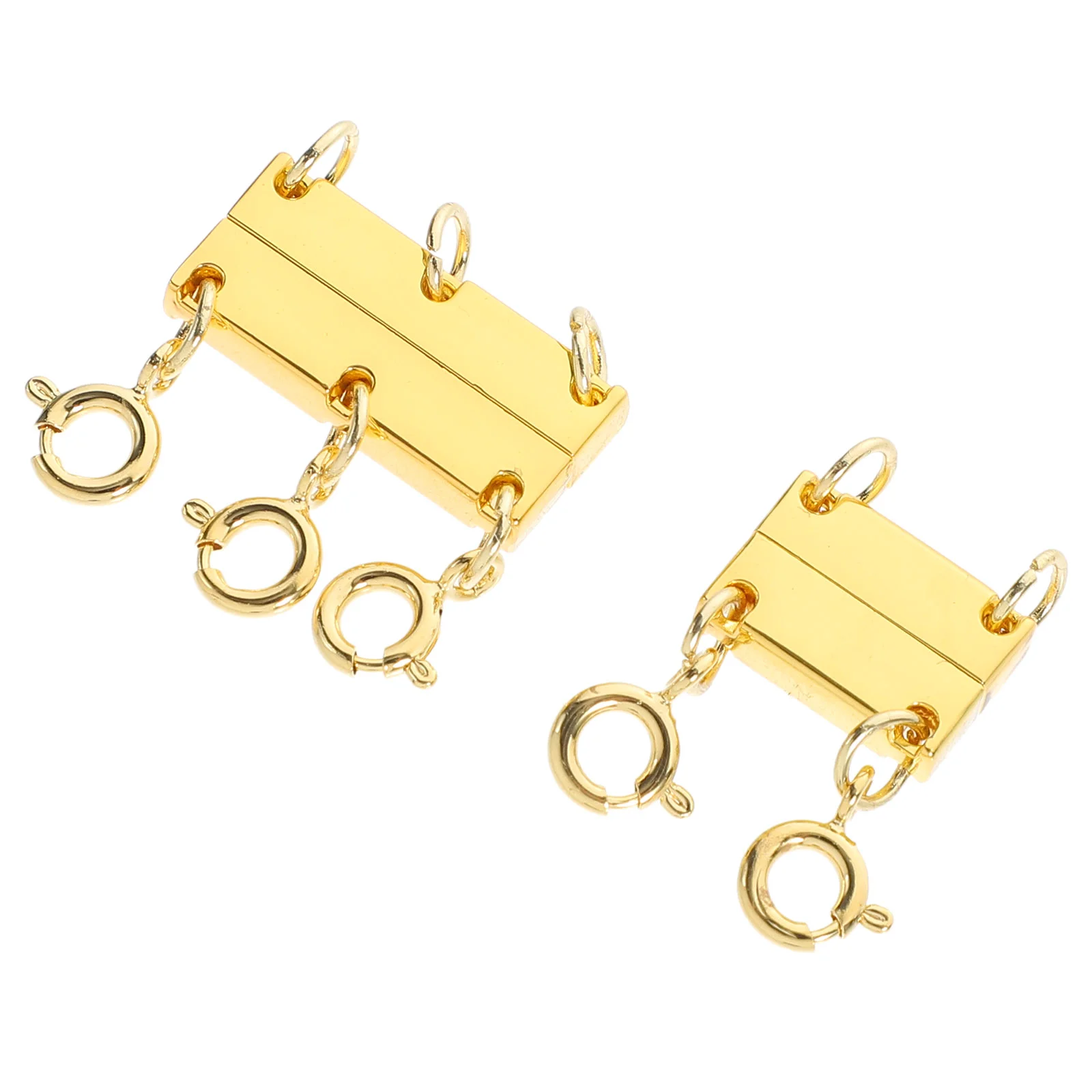 

2 Pcs Jewelry Link Buckle Necklace Connectors Magnetic Clasps for Necklaces Making Kit Choker Layering Bracelet Layered Look
