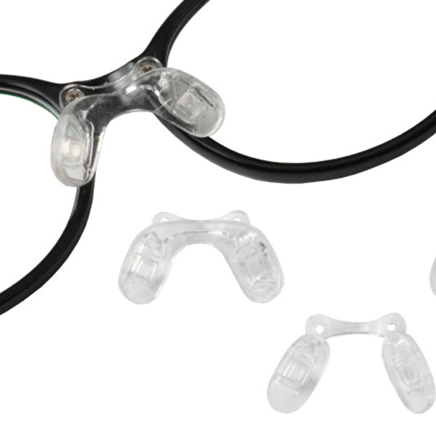 

Eyeglasses Saddle Bridge Glasses Bridge Strap Nose Pads Soft Silicone Anti-Slip Nosepads Screw-in For Glasses Accessories