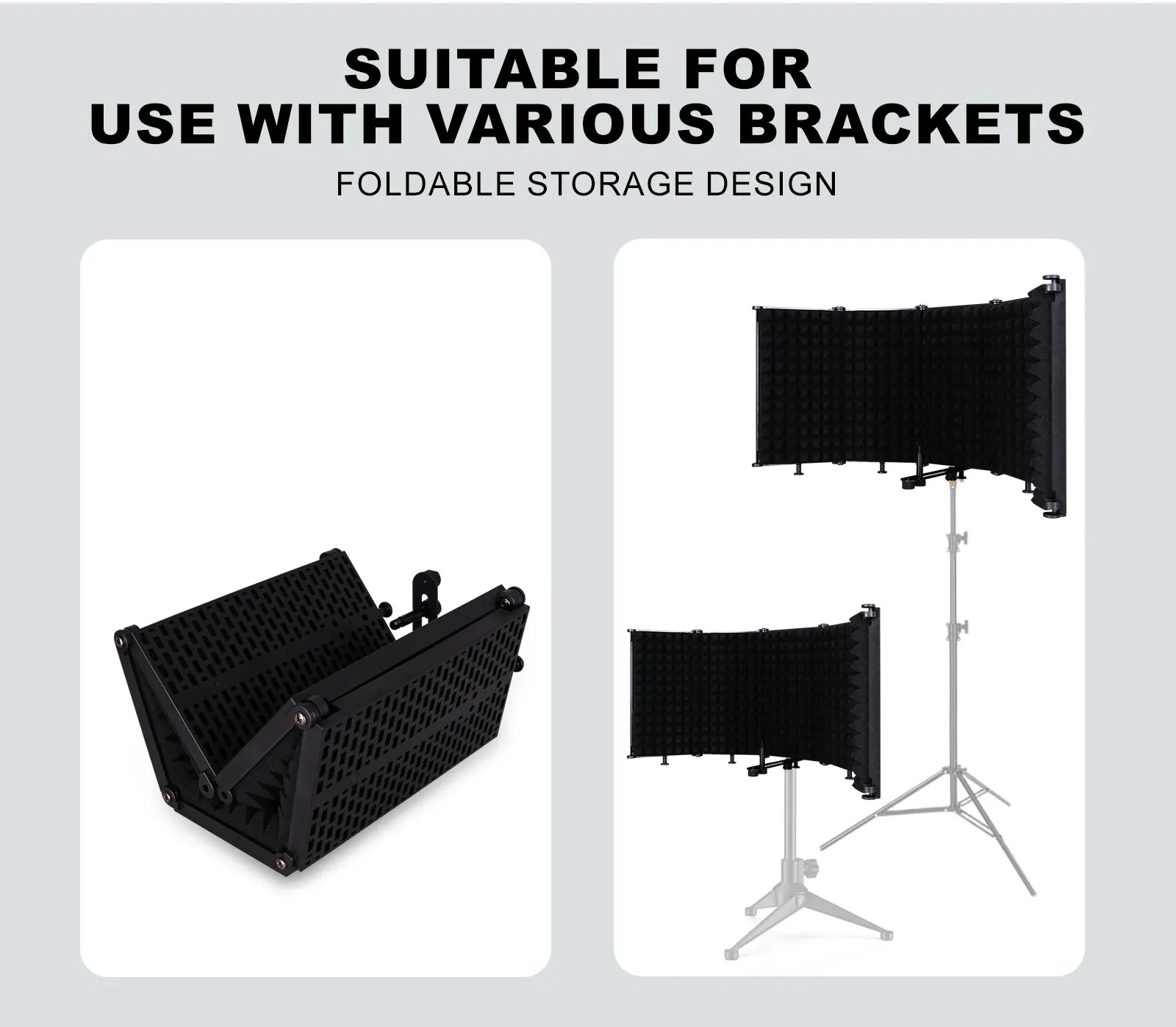 Microphone Isolation Shield Portable Tabletop Sound Absorbing Foam Reflection Filter Mic Soundproof Shield for Audio Microphone Isolation Shield Portable Tabletop Sound Absorbing Foam Reflection Filter Mic Soundproof Shield for Audio