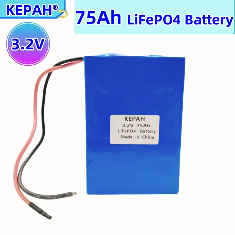 

3,2 В, 75 А · ч, аккумуляторная батарея Lifepo4, используется для электрических велосипедов, мотоциклов, скутеров, фотоэлементов солнечной энергии и т. д.