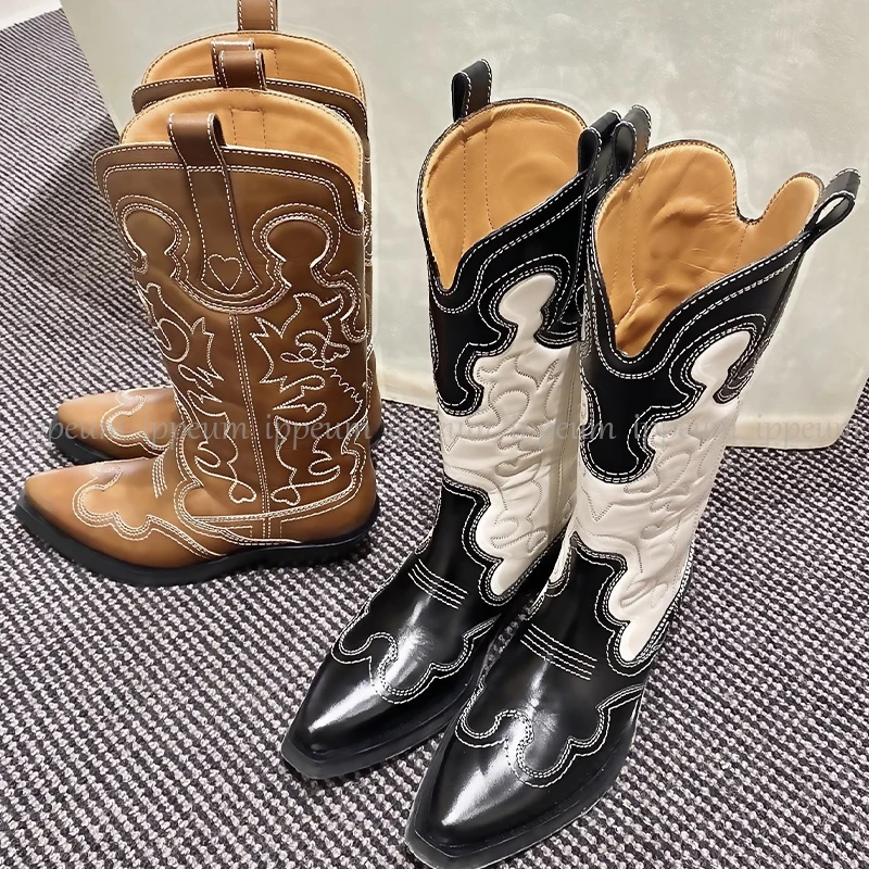 IPPEUM Women Cowboy Boots 2023 Trend Block Heel Pointy Toe Western Cowgirl Boots Mid Calf Shoes
IPPEUM Women Cowboy Boots 2023 Trend Block Heel Pointy Toe Western Cowgirl Boots Mid Calf Shoes