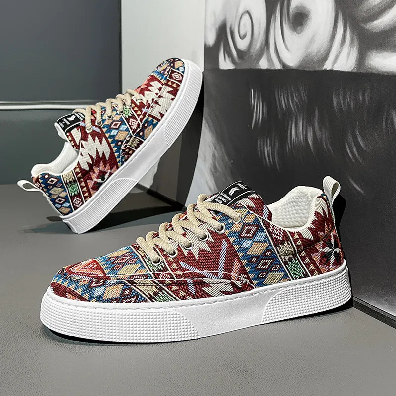 Summer Canvas Casual Sneakers For Men Original Comfortable Breathable Men's Skate Shoes Fashion Red Lace-up Urban Man Sneakers
Summer Canvas Casual Sneakers For Men Original Comfortable Breathable Men's Skate Shoes Fashion Red Lace-up Urban Man Sneakers