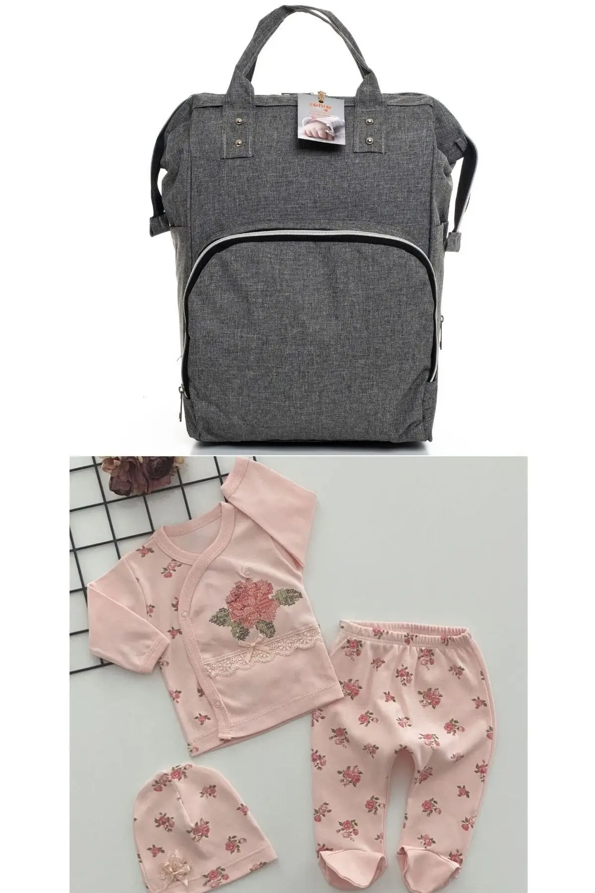 2 Pieces 100% Cotton Hospital Outlet and Waterproof Stack-Free Functional Baby Care Backpack Set Gray
2 Pieces 100% Cotton Hospital Outlet and Waterproof Stack-Free Functional Baby Care Backpack Set Gray