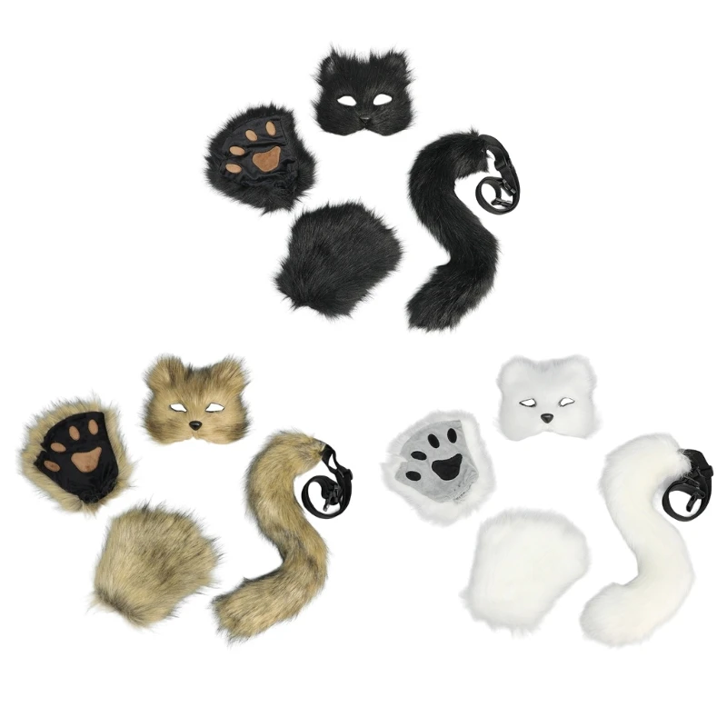 Child Foxes Cosplay Set Cats Dress up Costume Including Plush Mask, Tail and Glove for Birthday Party Halloween Dress up
Child Foxes Cosplay Set Cats Dress up Costume Including Plush Mask, Tail and Glove for Birthday Party Halloween Dress up