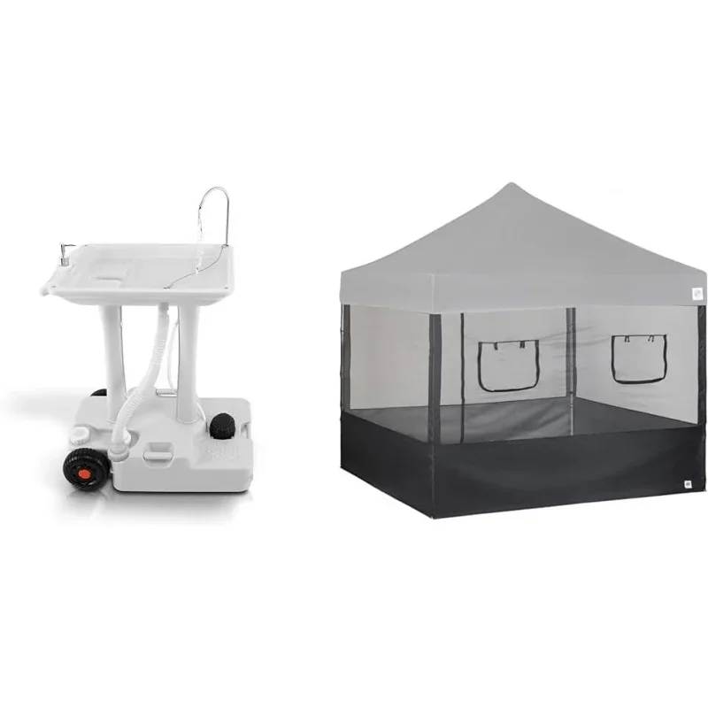 Serenelife portable camping sink W/towel holder & soap dispenser-hand wash basin stand w/rolling wheels-for outdoor even
Serenelife portable camping sink W/towel holder & soap dispenser-hand wash basin stand w/rolling wheels-for outdoor even