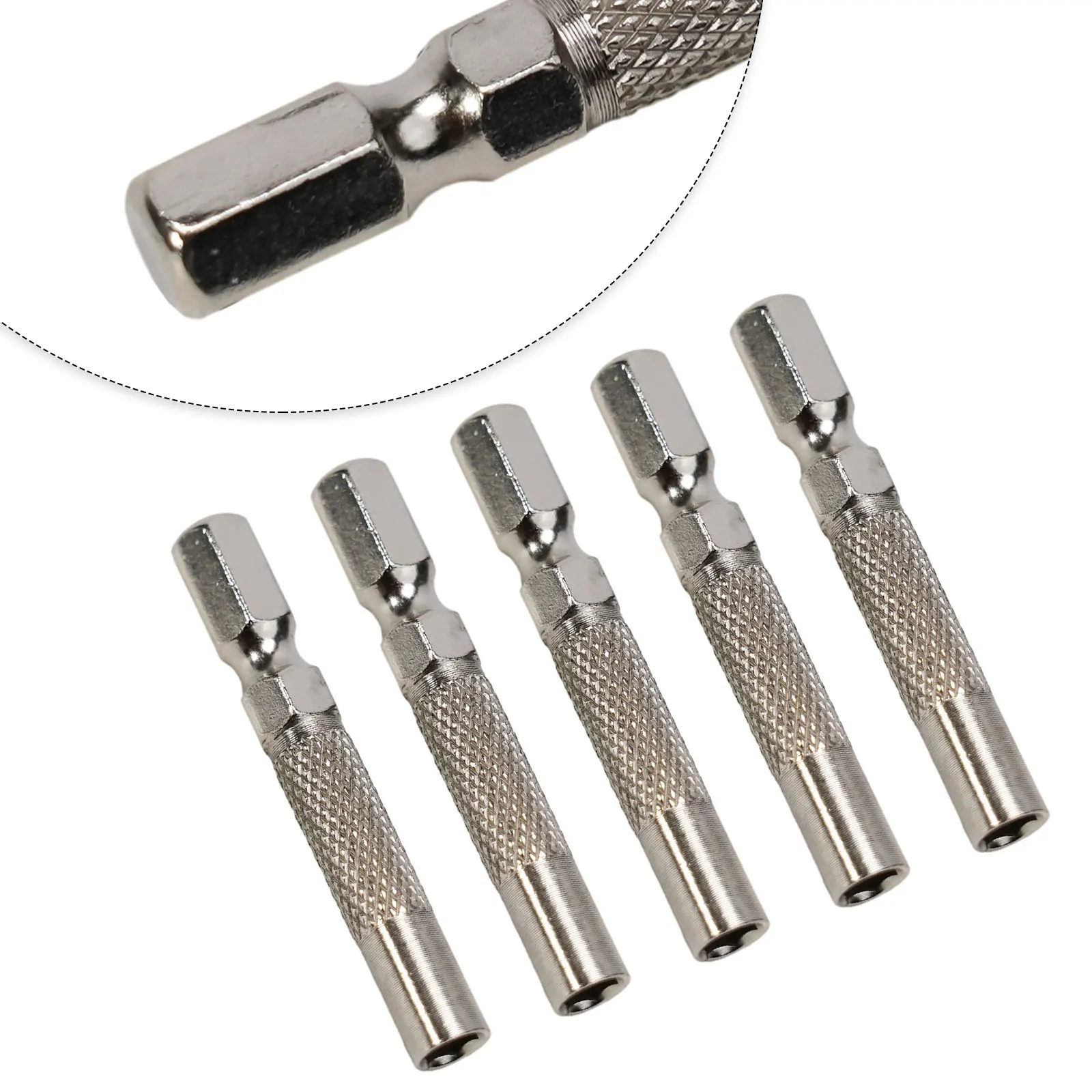 

5pcs Hex Shank 6.35mm Insert Bit Adapter To 4mm Electric Screwdriver Socket Holder Micro Bit Adapter Magnetic Holder Tools