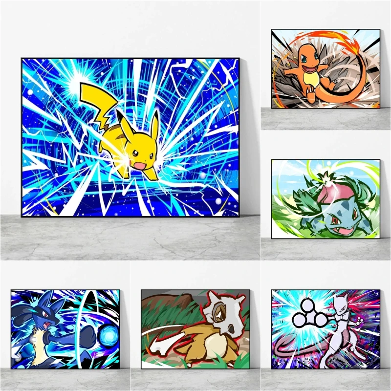 Canvas Artwork Painting Pokemon Pikachu Room Home Hanging Comics Pictures Decoration Paintings Kid Action Figures Poster Toys
Canvas Artwork Painting Pokemon Pikachu Room Home Hanging Comics Pictures Decoration Paintings Kid Action Figures Poster Toys