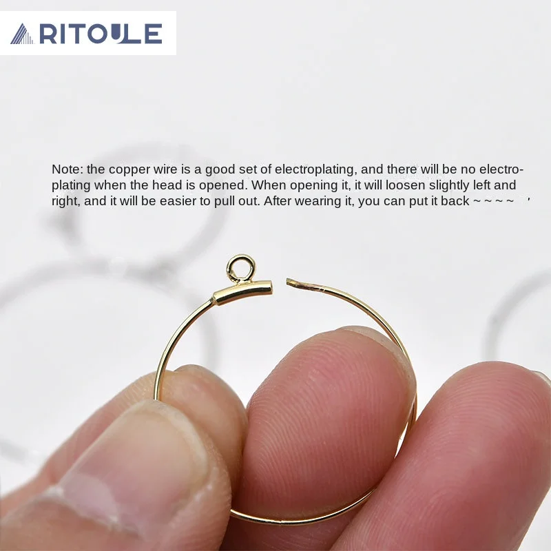 14K Gold Package Color Preserving Circular Openable DIY Handmade Beaded Earrings Pendant Material Accessories
14K Gold Package Color Preserving Circular Openable DIY Handmade Beaded Earrings Pendant Material Accessories